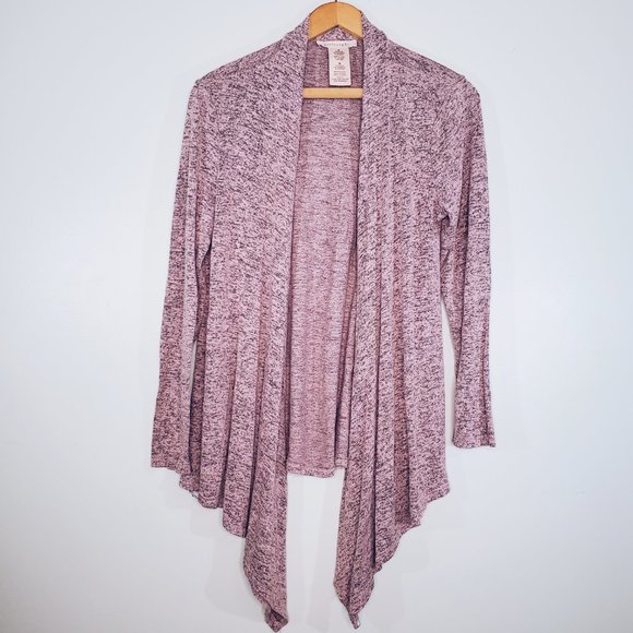 Philosophy Lavender Black Marbled Asymmetrical Cardigan M - Picture 3 of 10